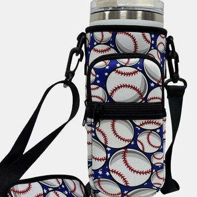 EJC Insulated Tumbler Cup Sleeve With Adjustable Shoulder Strap