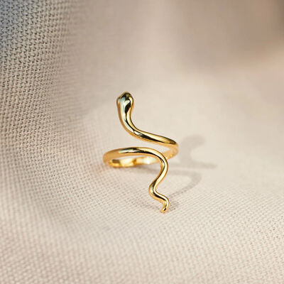 EJC Snake Shape 18K Gold-Plated Bypass Ring