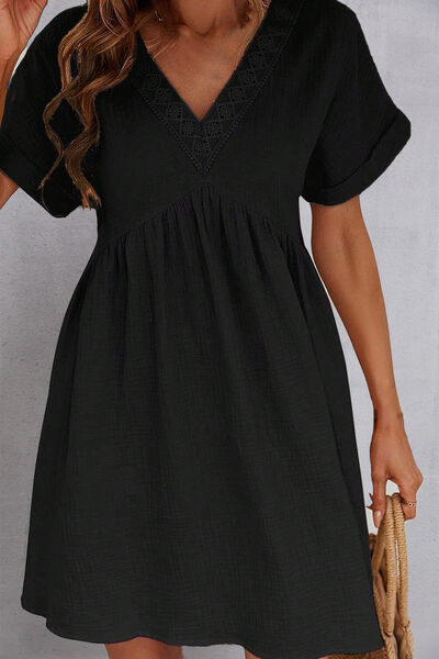 EJC V-Neck Short Sleeve Dress