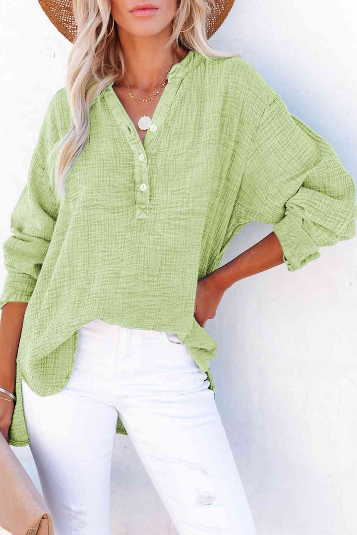 EJC Buttoned Long Sleeve Blouse