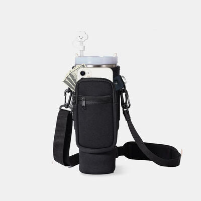 EJC Insulated Tumbler Cup Sleeve With Adjustable Shoulder Strap