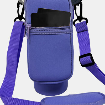 EJC Insulated Tumbler Cup Sleeve With Adjustable Shoulder Strap