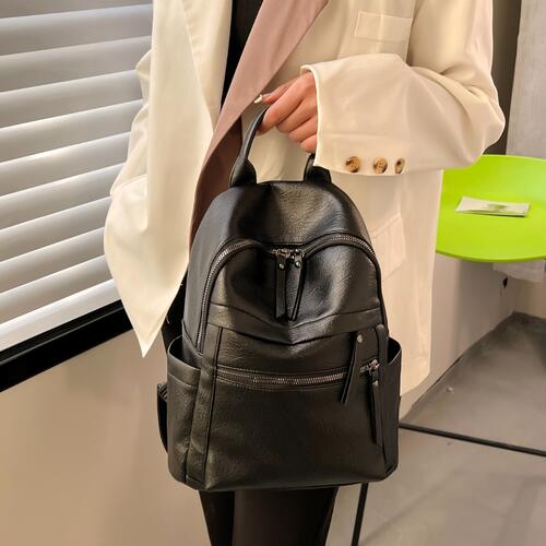 EJC PU Leather Backpack