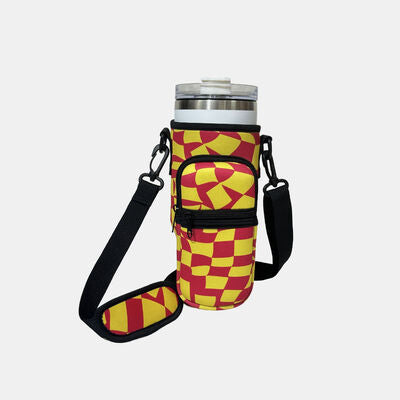 EJC Insulated Tumbler Cup Sleeve With Adjustable Shoulder Strap