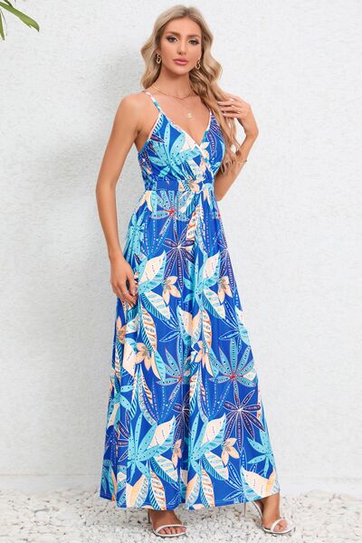 EJC Printed Surplice Maxi Cami Dress