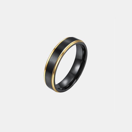 EJC Contrast Titanium Steel Ring