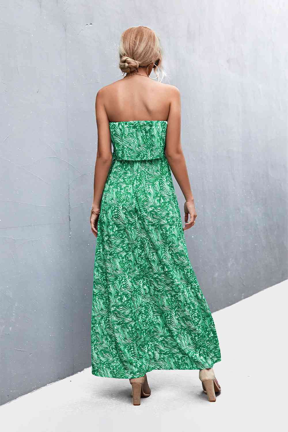 EJC Strapless Split Maxi Dress