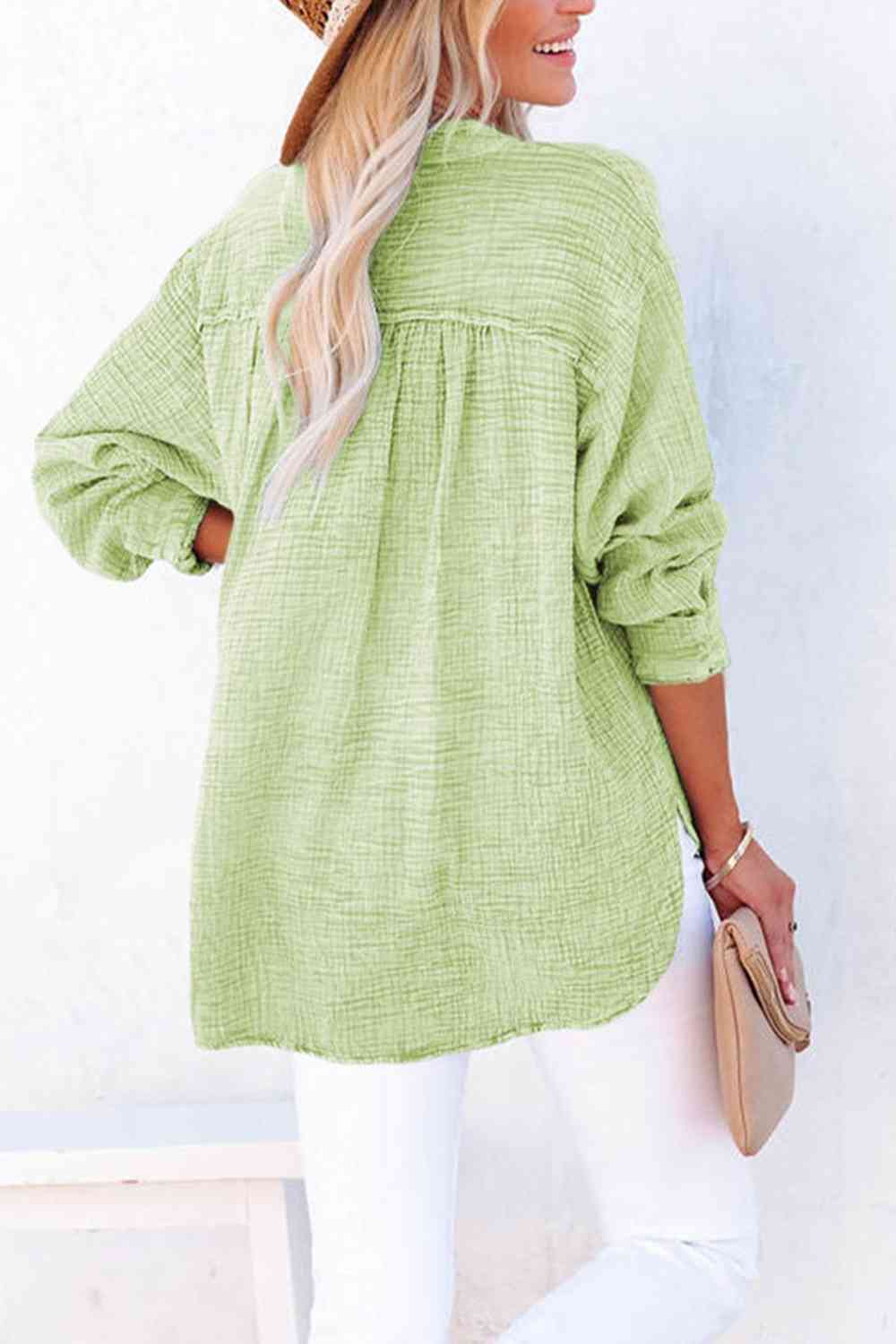 EJC Buttoned Long Sleeve Blouse