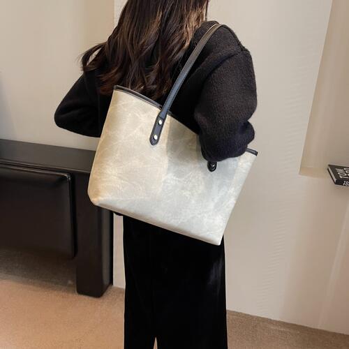 EJC PU Leather Tote Bag