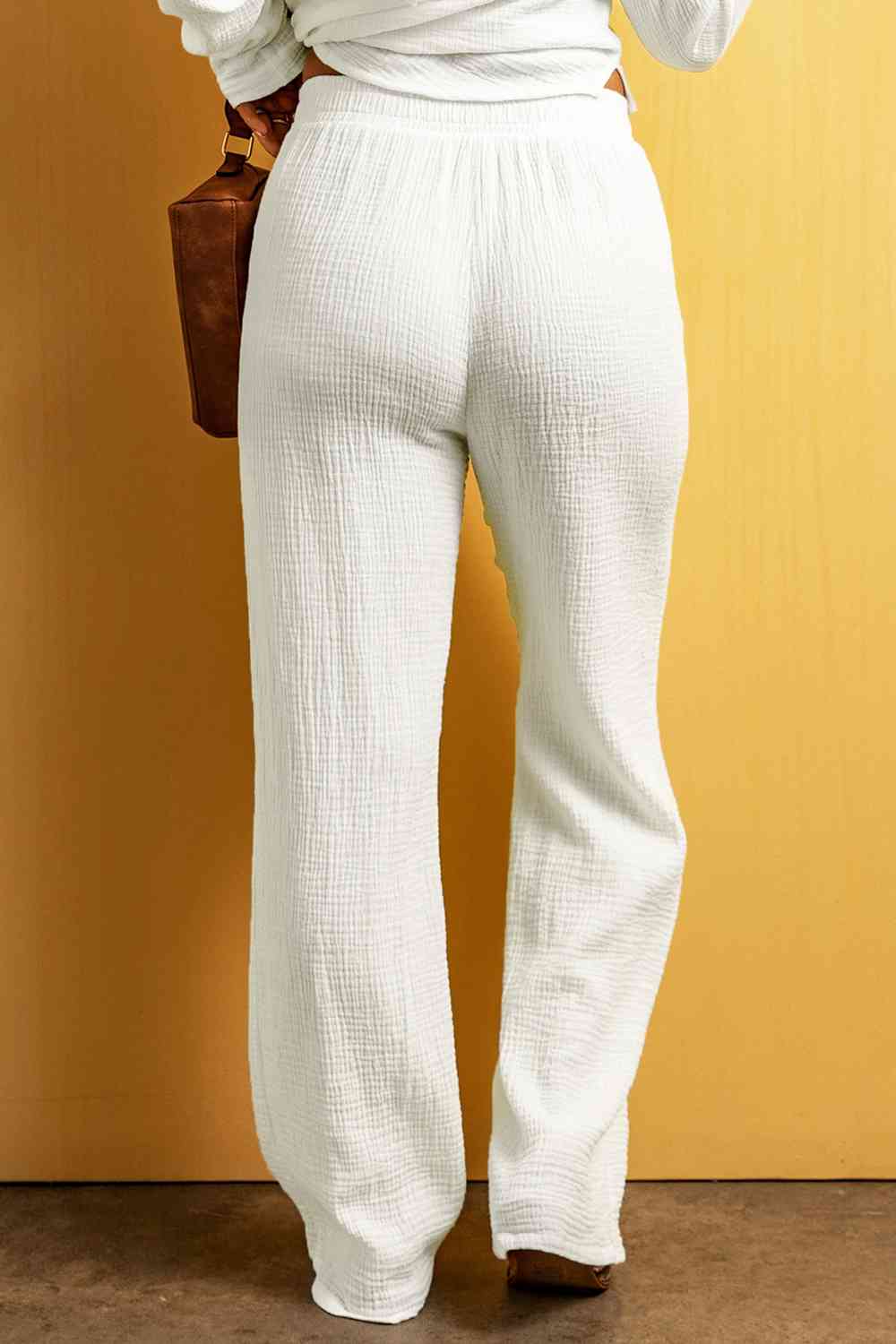 EJC Textured Straight Leg Pants