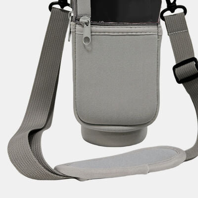 EJC Insulated Tumbler Cup Sleeve With Adjustable Shoulder Strap