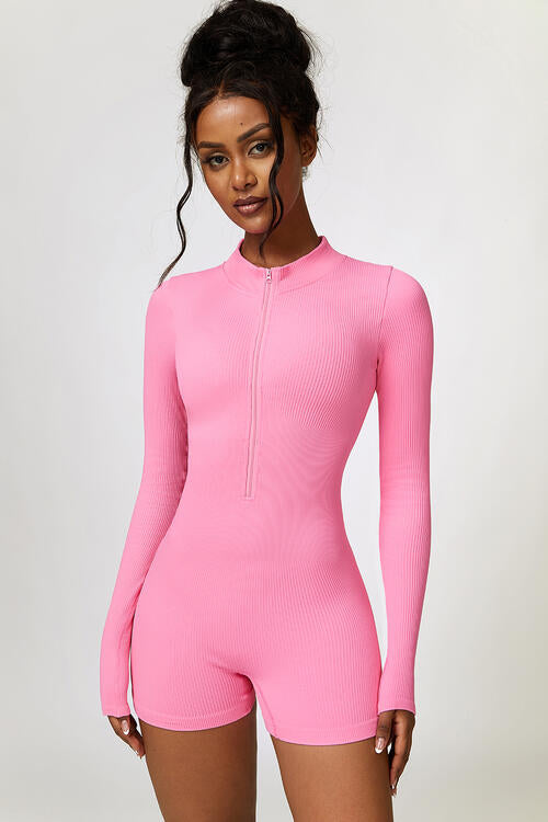 EJC Half Zip Long Sleeve Active Romper