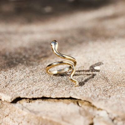 EJC Snake Shape 18K Gold-Plated Bypass Ring