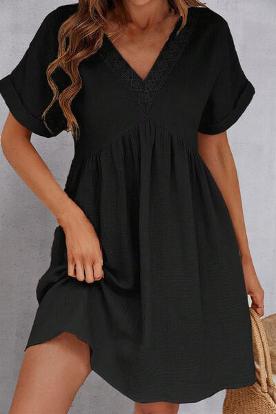 EJC V-Neck Short Sleeve Dress