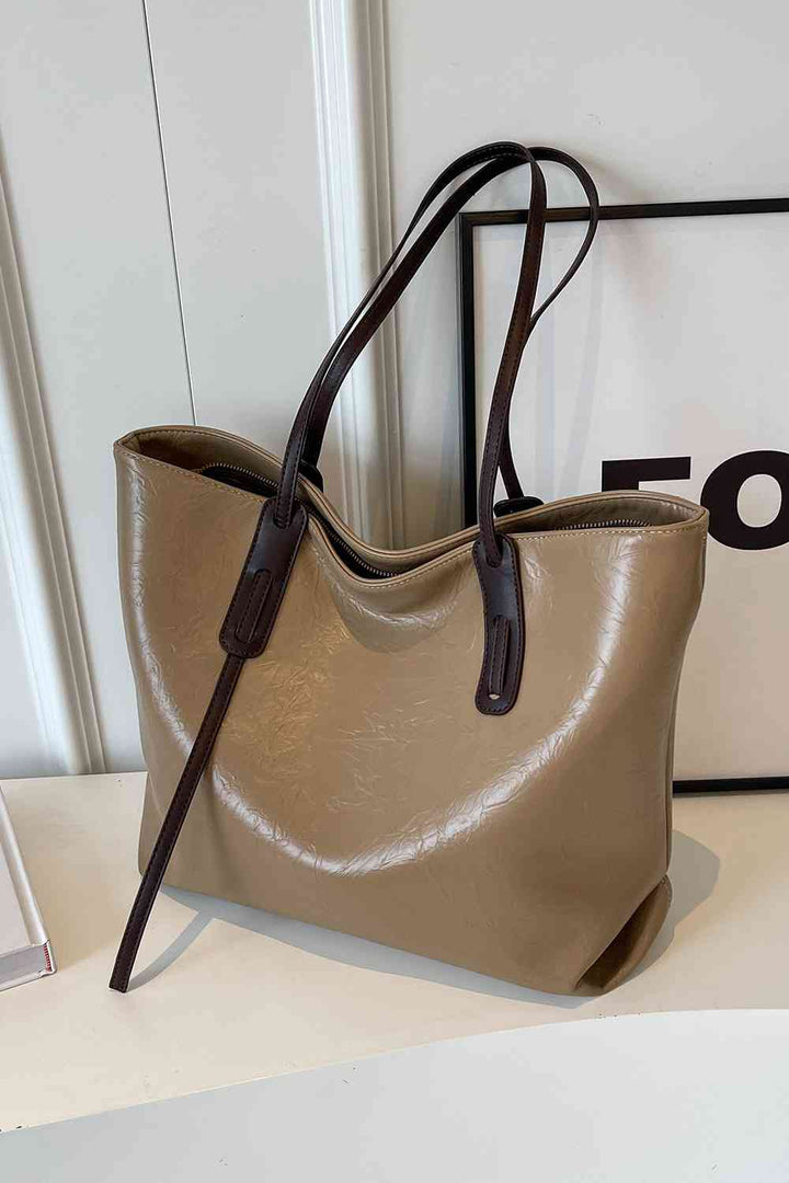 EJC PU Leather Tote Bag