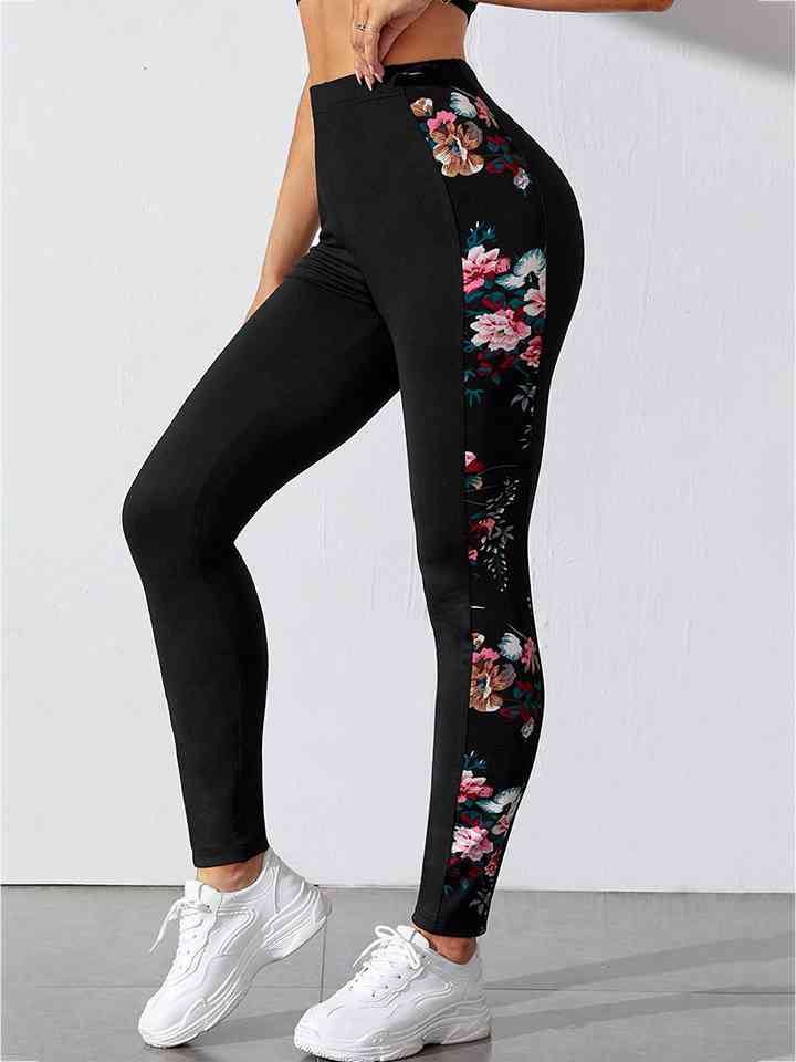 EJC Floral Print Wide Waistband Pants