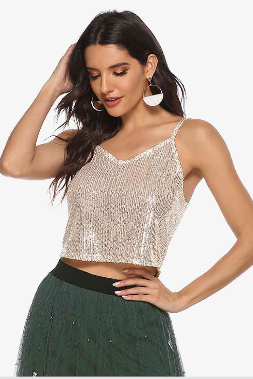 EJC Sequin Cropped Cami