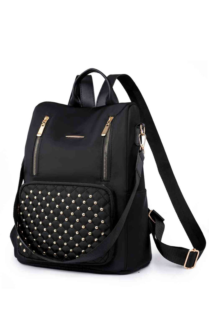 EJC Zipper Pocket Beaded Backpack