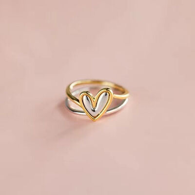 EJC Heart Shape Irregular 925 Sterling Silver Ring