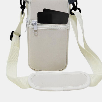 EJC Insulated Tumbler Cup Sleeve With Adjustable Shoulder Strap