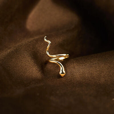 EJC Snake Shape 18K Gold-Plated Bypass Ring