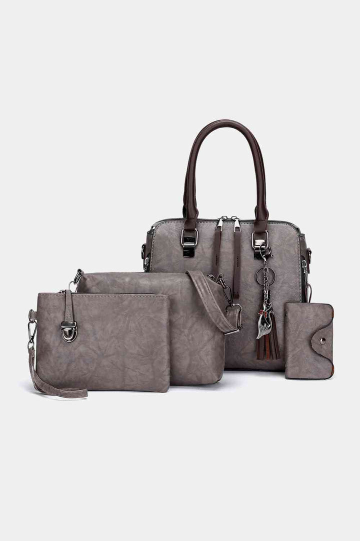 EJC 4-Piece PU Leather Bag Set