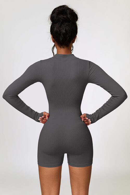 EJC Half Zip Long Sleeve Active Romper