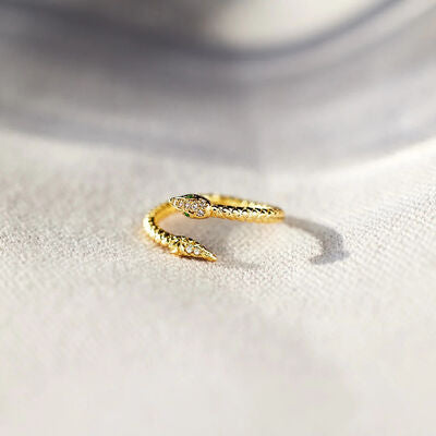 EJC Snake Shape 18K Gold-Plated Bypass Ring