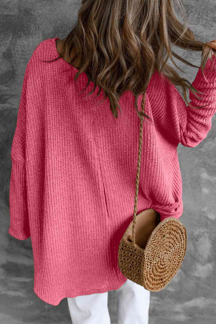 EJC Round Neck High-Low Sweater