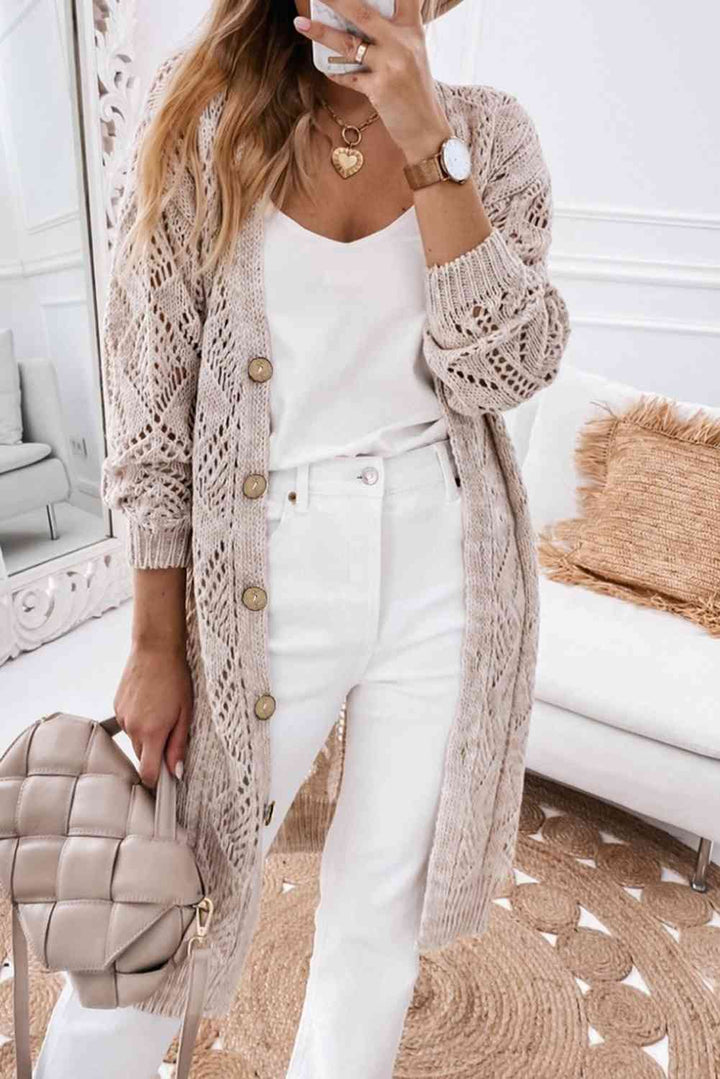 EJC V-Neck Long Sleeve Cardigan