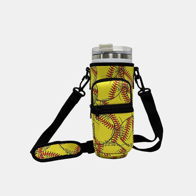 EJC Insulated Tumbler Cup Sleeve With Adjustable Shoulder Strap