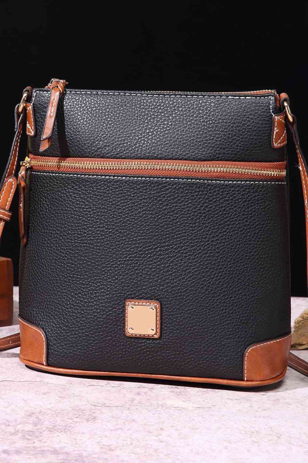 EJC PU Leather Crossbody Bag