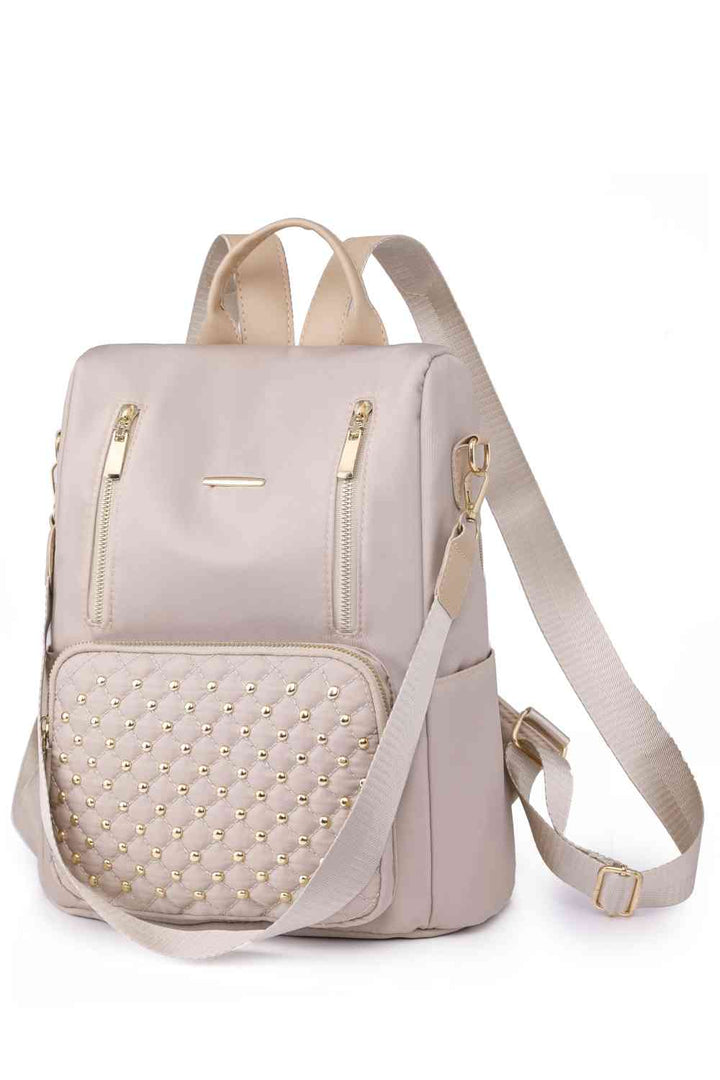 EJC Zipper Pocket Beaded Backpack