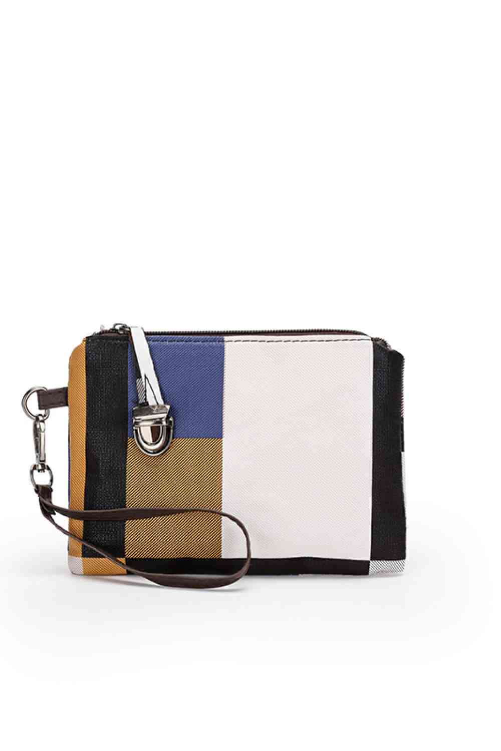 EJC 4-Piece Color Block PU Leather Bag Set